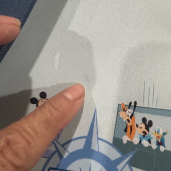 Loungefly White and Blue Backpack with Mickey Mouse and Disney World Design - Picture 17 of 17